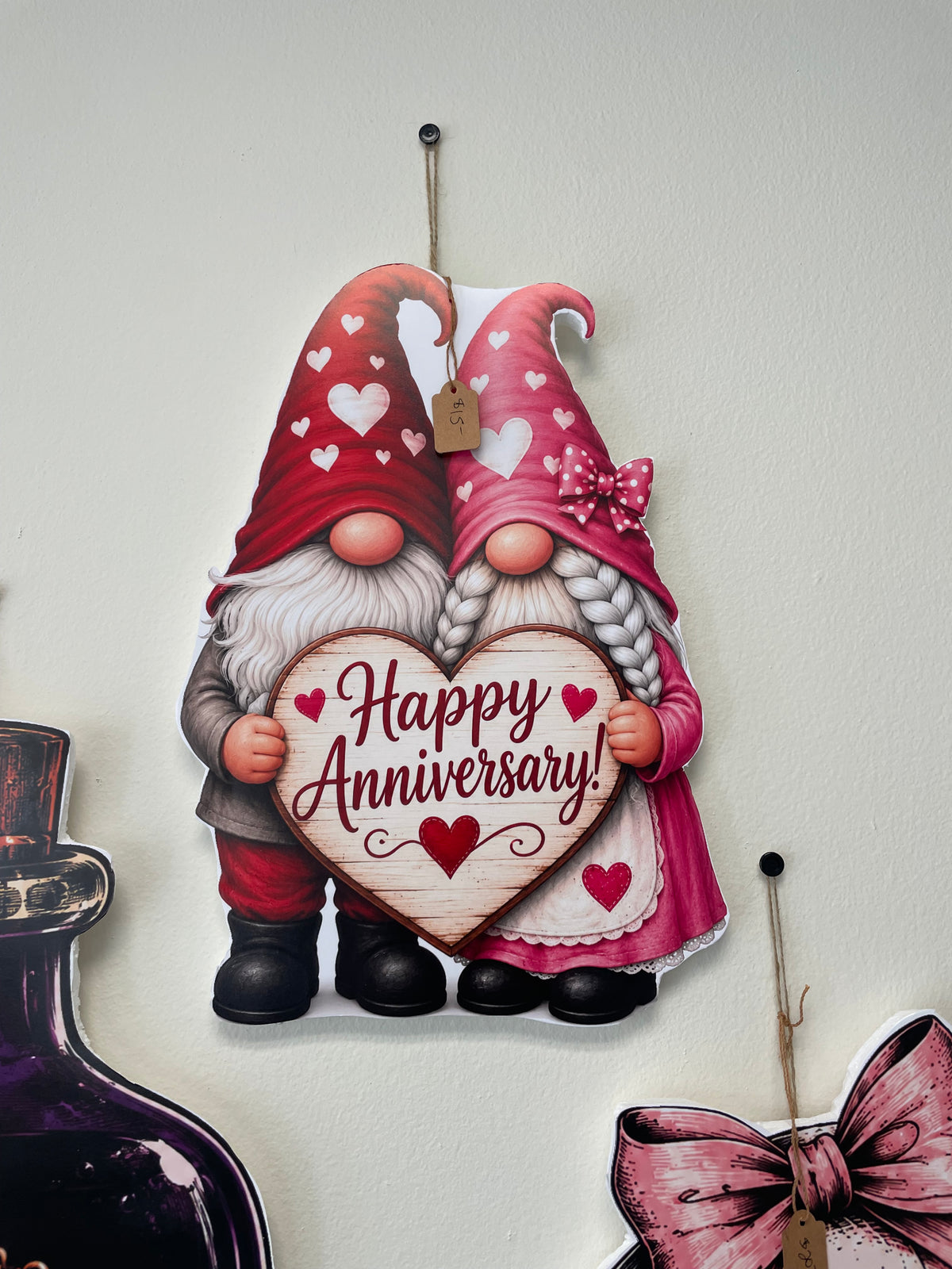 Cute Happy Anniversary Gnomes Couple Prop