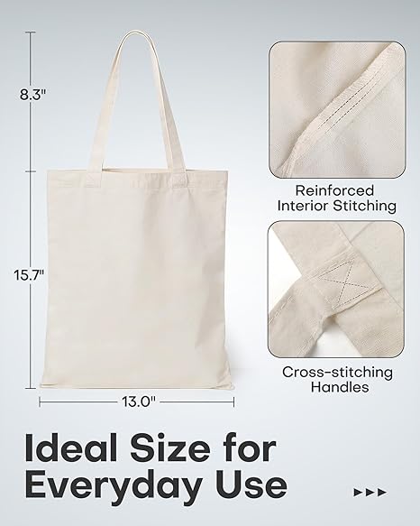 Bulk Basic Canvas Tote Bags