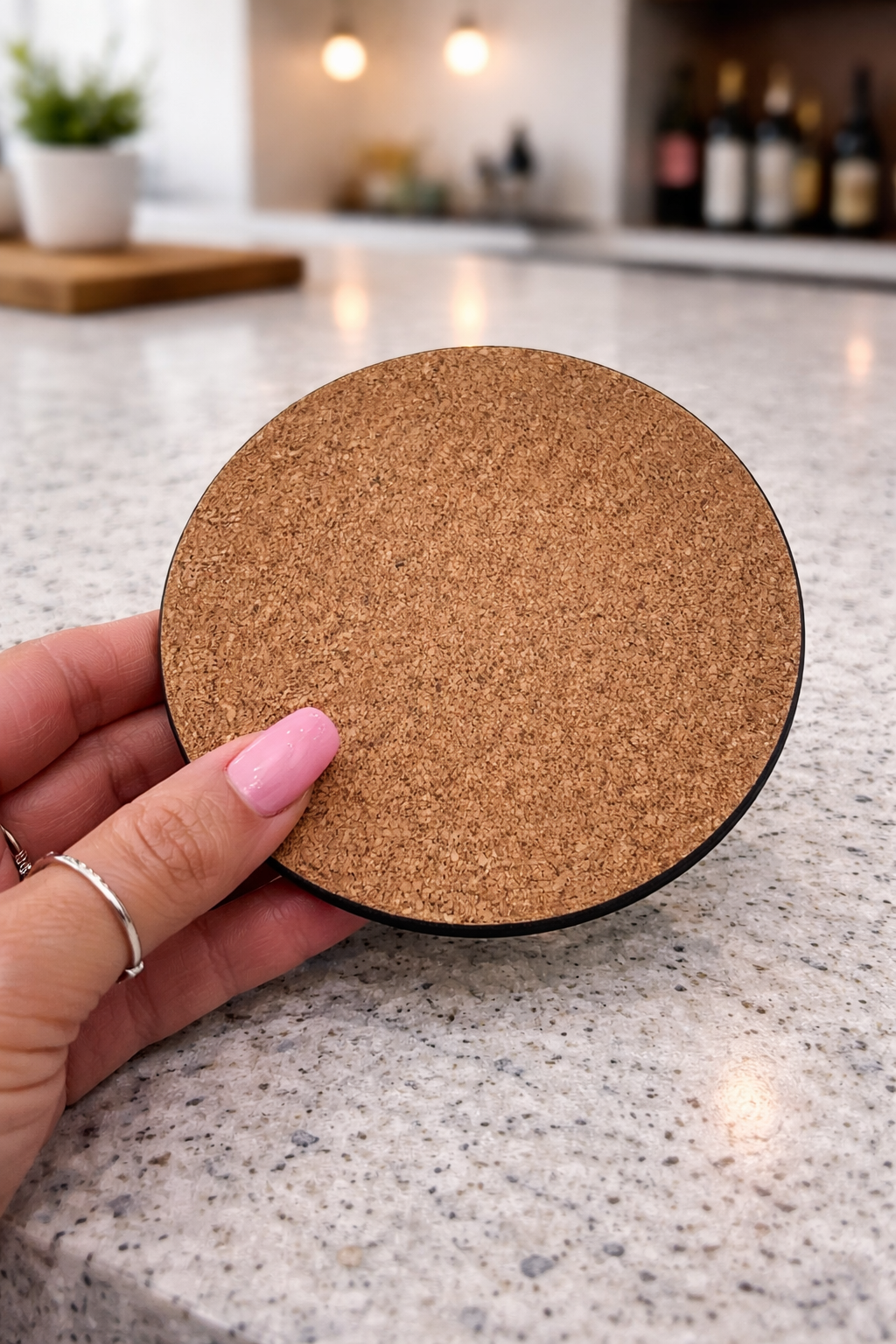 10 Count of 4" Coasters with Cork Back with any design