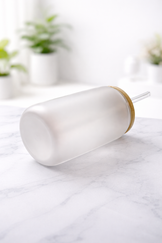 16 oz Frosted Glass Tumbler with any design