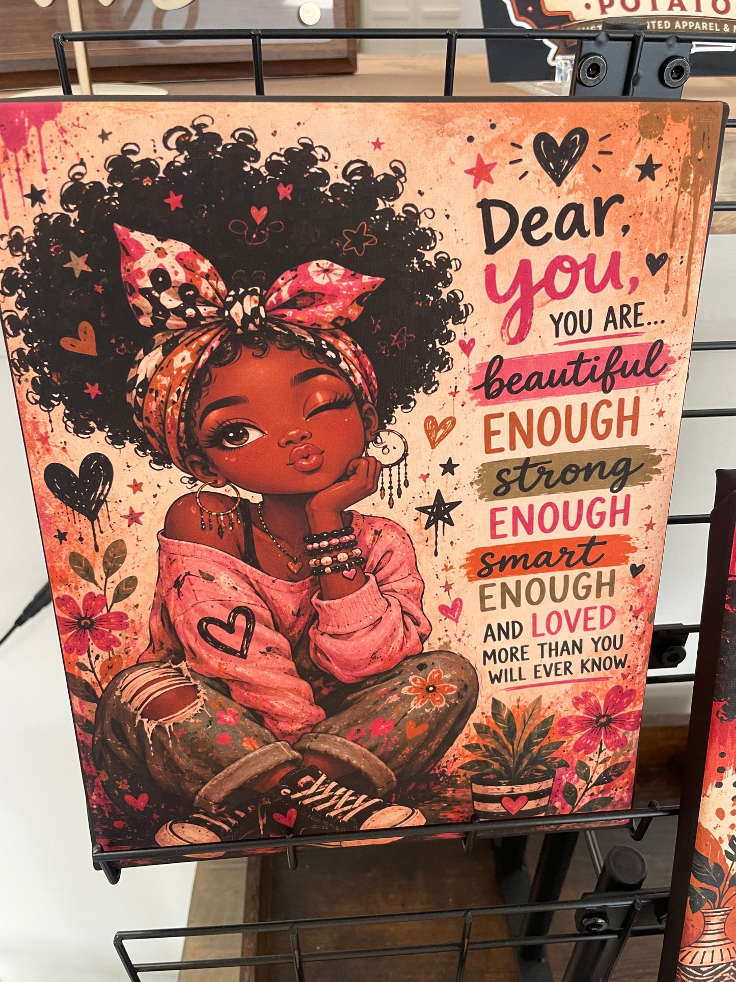 Cute Black Girl 8x10 canvas picture