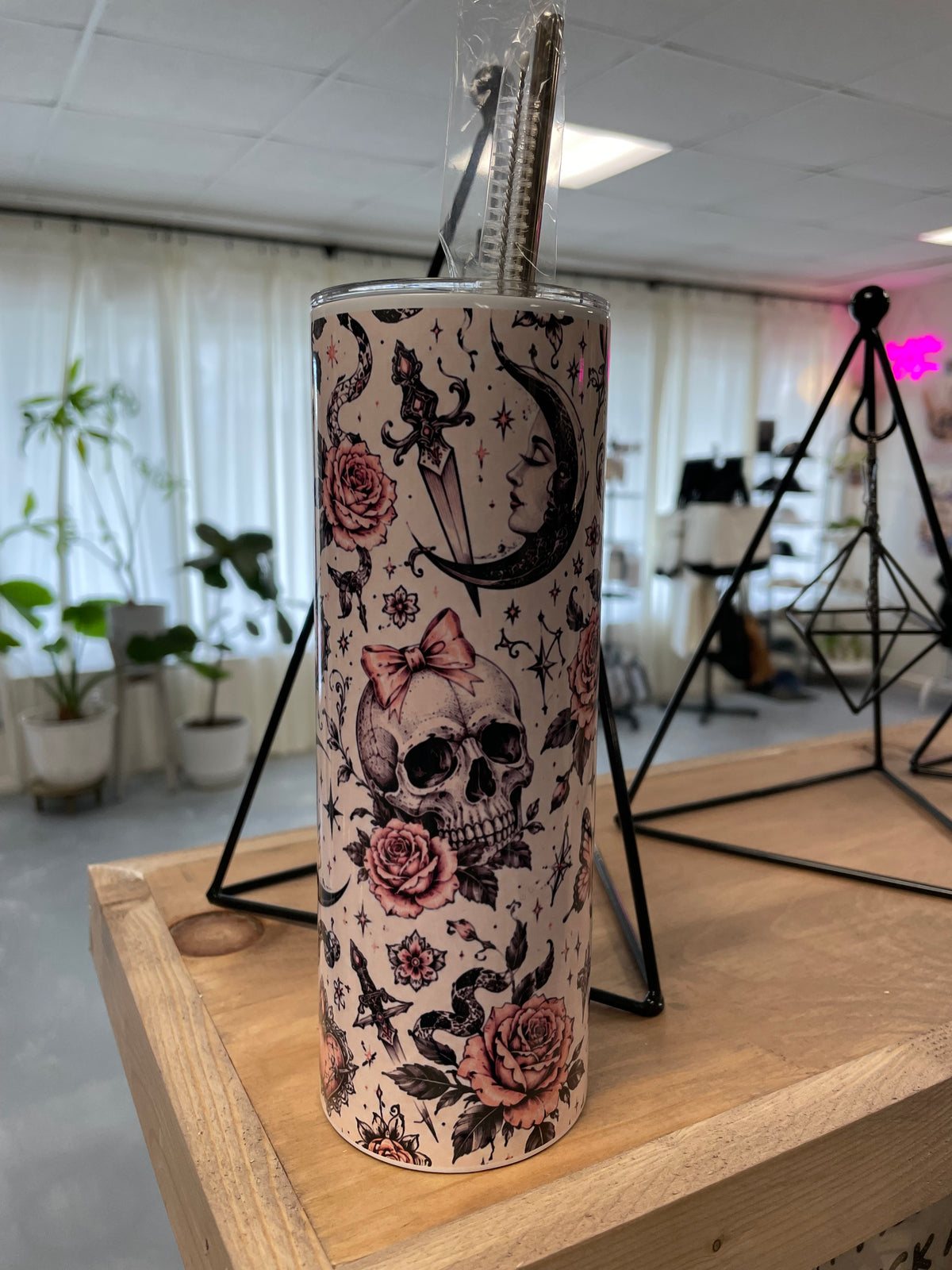 Skull Dagger Rose Stainless Tumbler