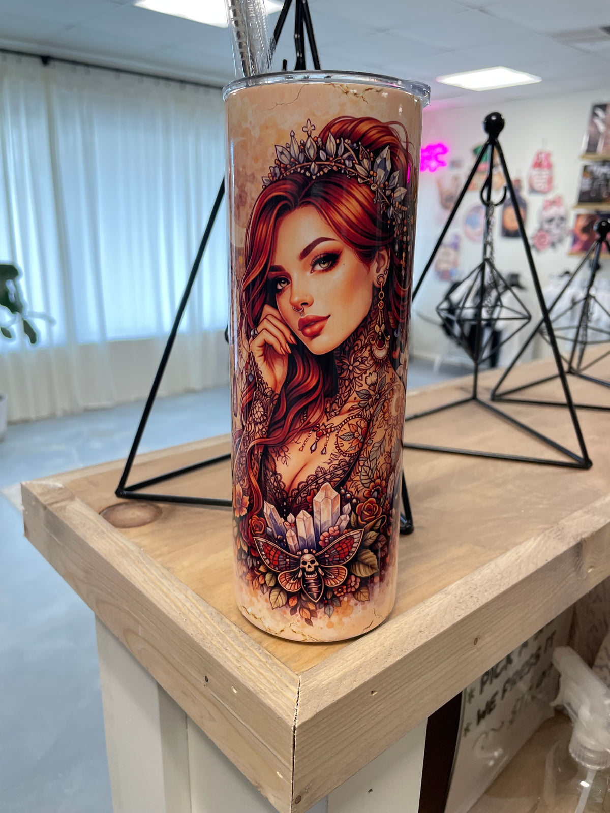 Wild Soul Tattoo Girl Stainless Tumbler