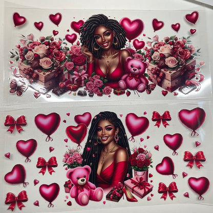 2 pc. Black Heritage UV DTF Sticker for Tumbler