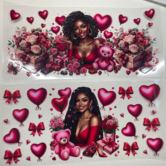 2 pc. Black Heritage UV DTF Sticker for Tumbler