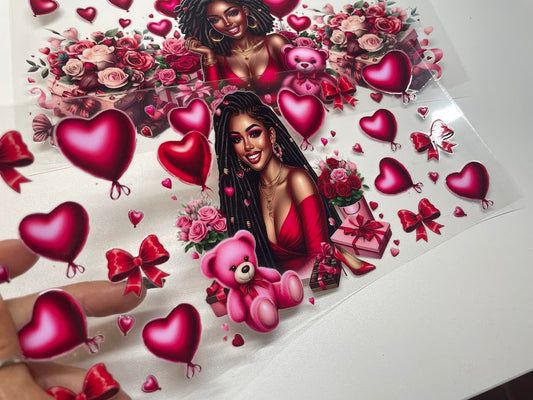 2 pc. Black Heritage UV DTF Sticker for Tumbler