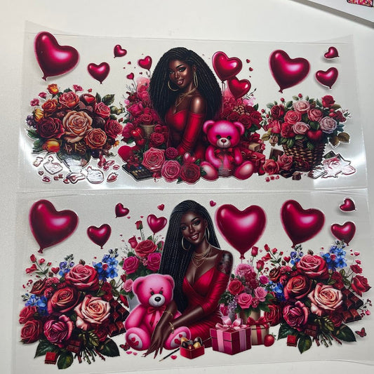 2 pc. Black Heritage UV DTF Sticker for Tumbler