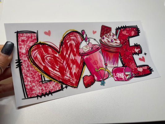Love UV DTF Sticker for Tumbler