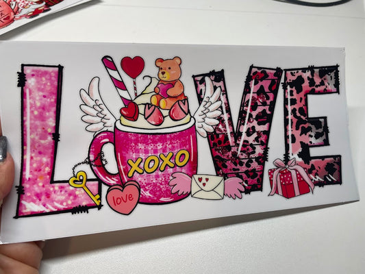 Love UV DTF Sticker for Tumbler