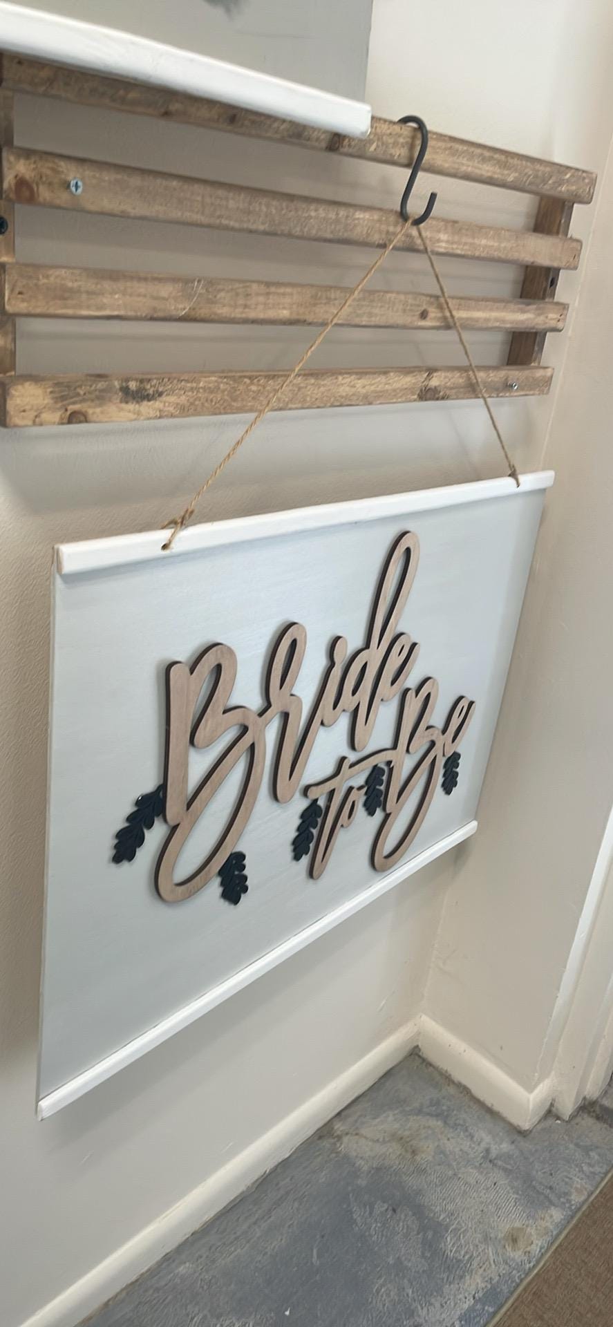 Wooden Bridal Bride Wedding Farmhouse Wood Sign Prop