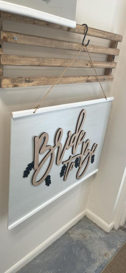 Wooden Bridal Bride Wedding Farmhouse Wood Sign Prop