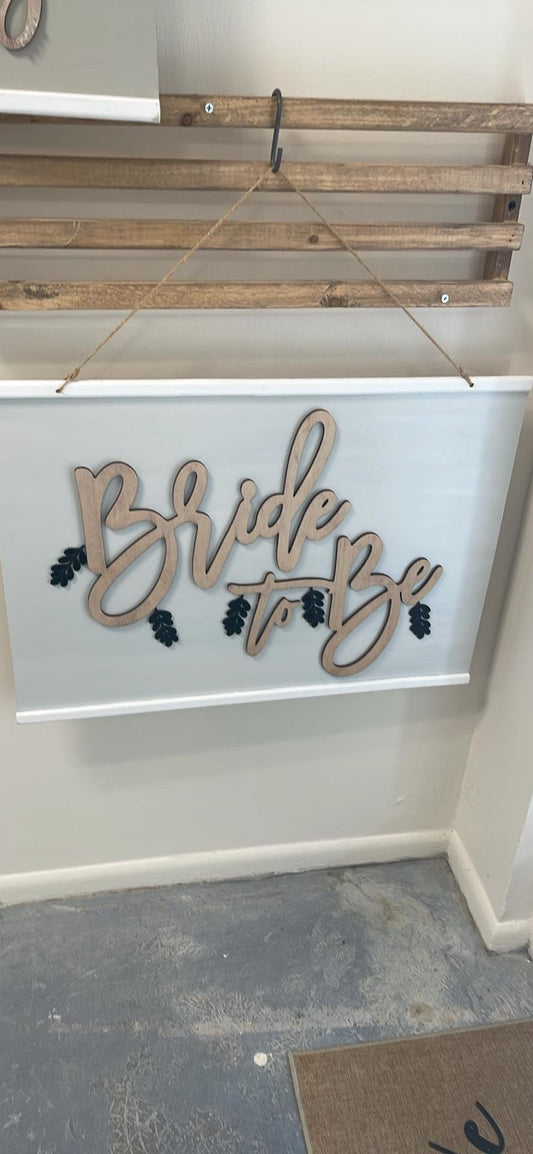 Wooden Bridal Bride Wedding Farmhouse Wood Sign Prop